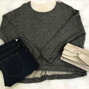 Grey/black/cream sweatshirt